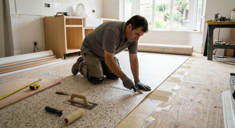 Linoleum Floor Installation in Highland, MI