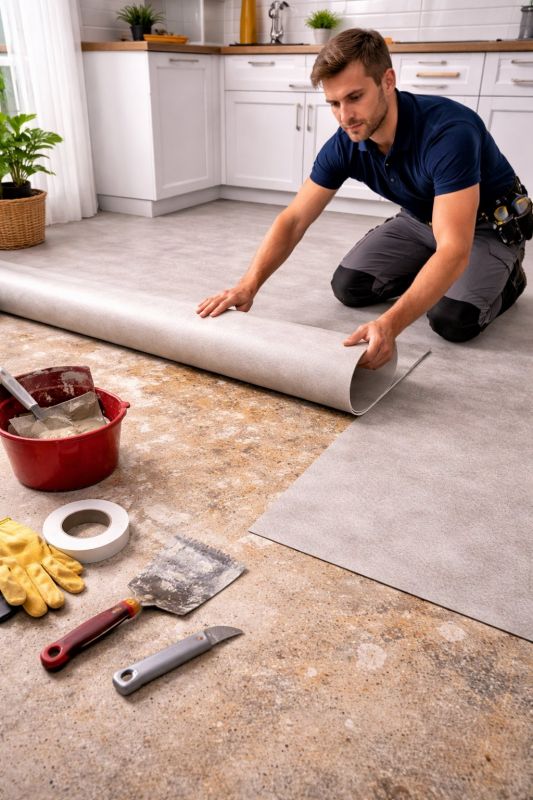 Linoleum Floor Installation in Highland, MI
