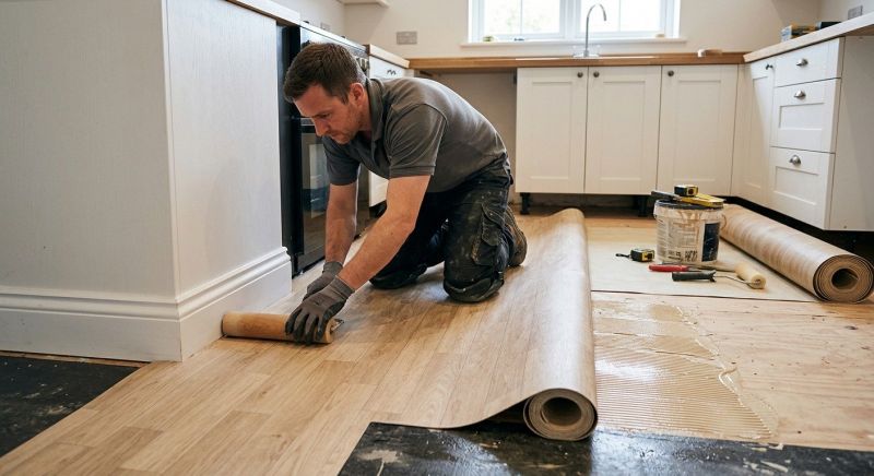 Sheet Linoleum Installation in Waterford, MI